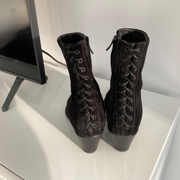 Barbara Bui black suede western lace-back boot size 39/9 - Picture 3 of 7